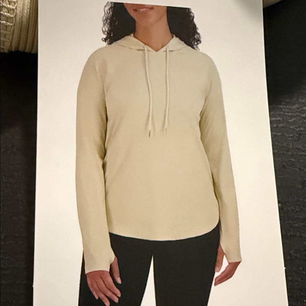 NWT Women's Cream Sage Collectove Ribbed Hoodie Top Size S